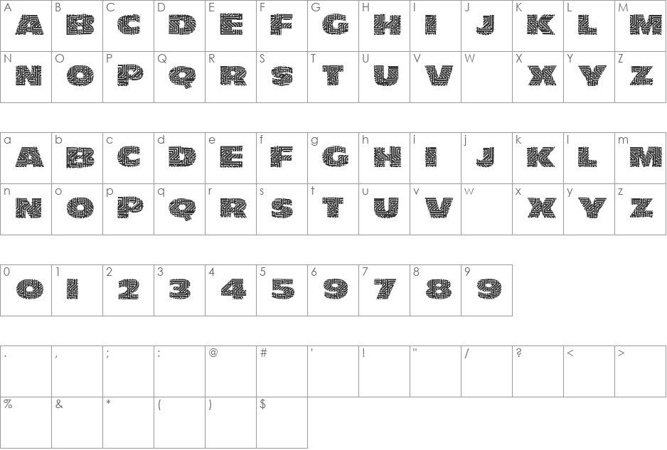 LeiterplattenSans font character map preview