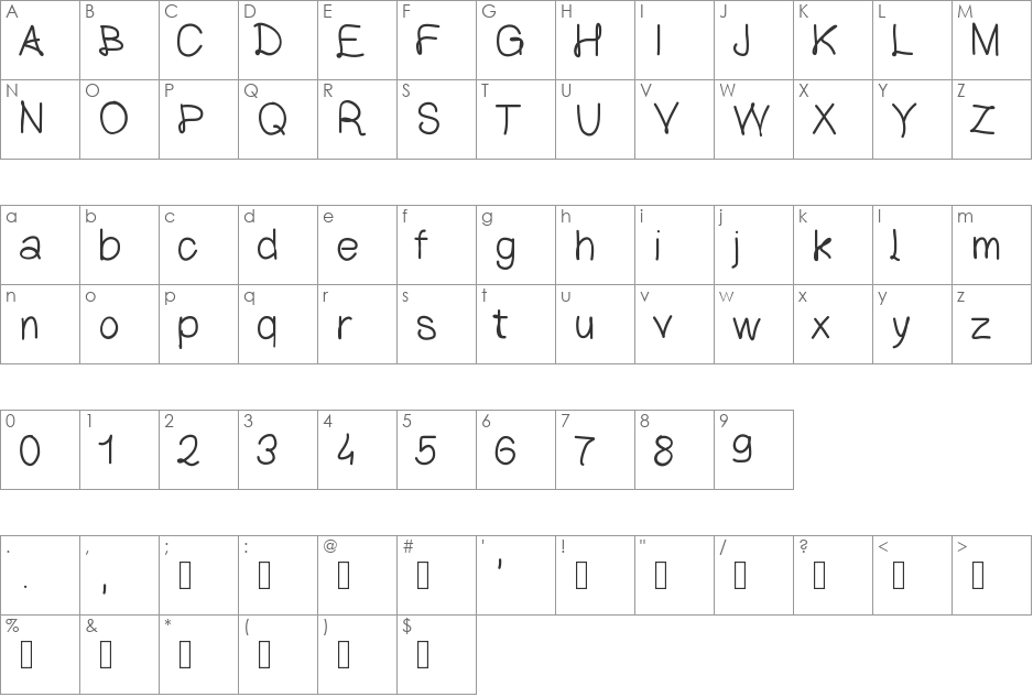 LettreClassique font character map preview
