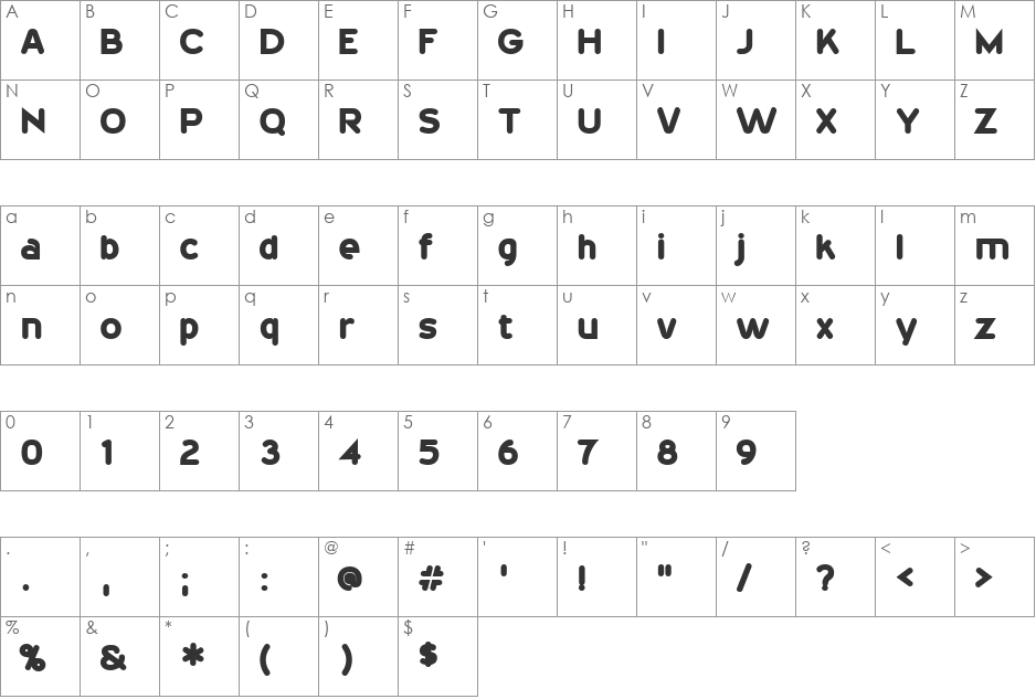 LGame font character map preview