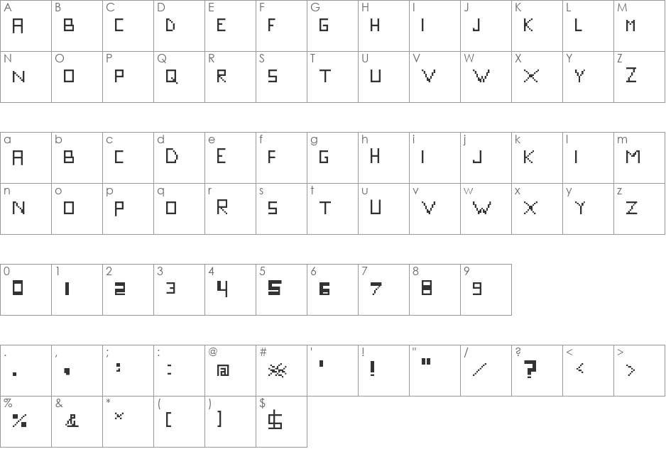 Limonada font character map preview
