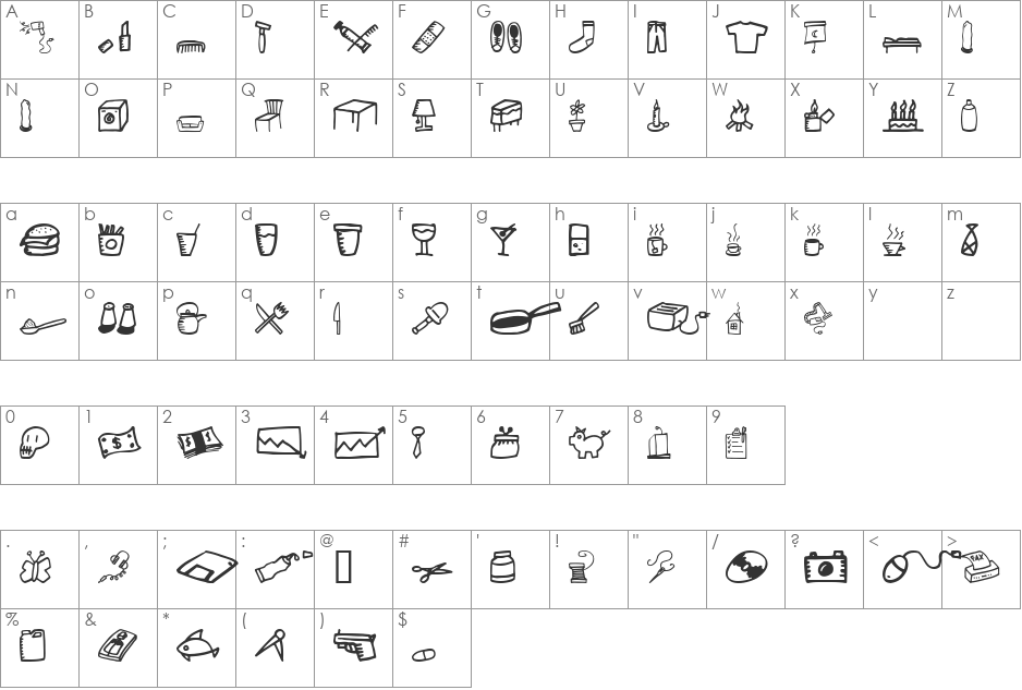 lindkvist1 font character map preview