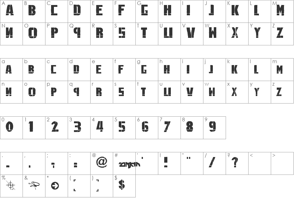 Linkin font character map preview
