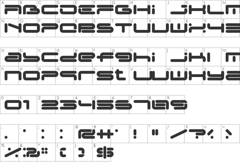 LL_Medien font character map preview