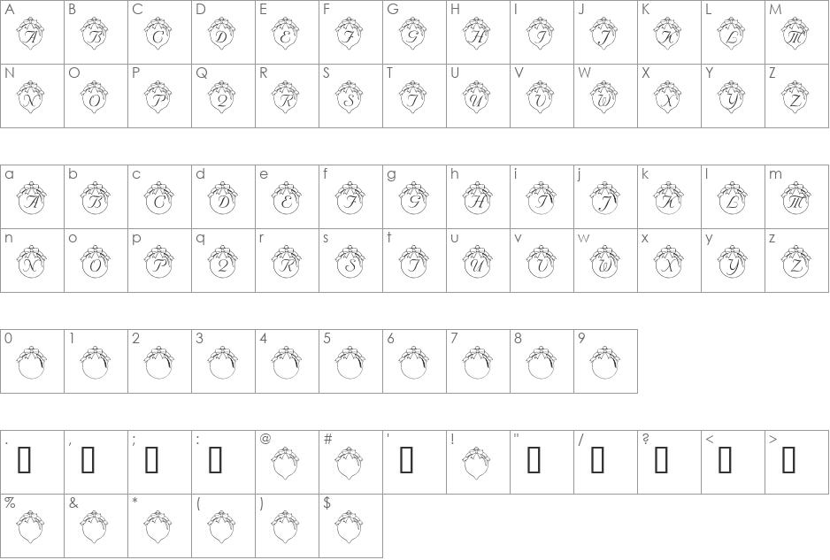 LMS How Lovely Are Thy Branches font character map preview