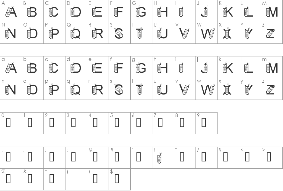 LMS Sprint Launches 3G font character map preview