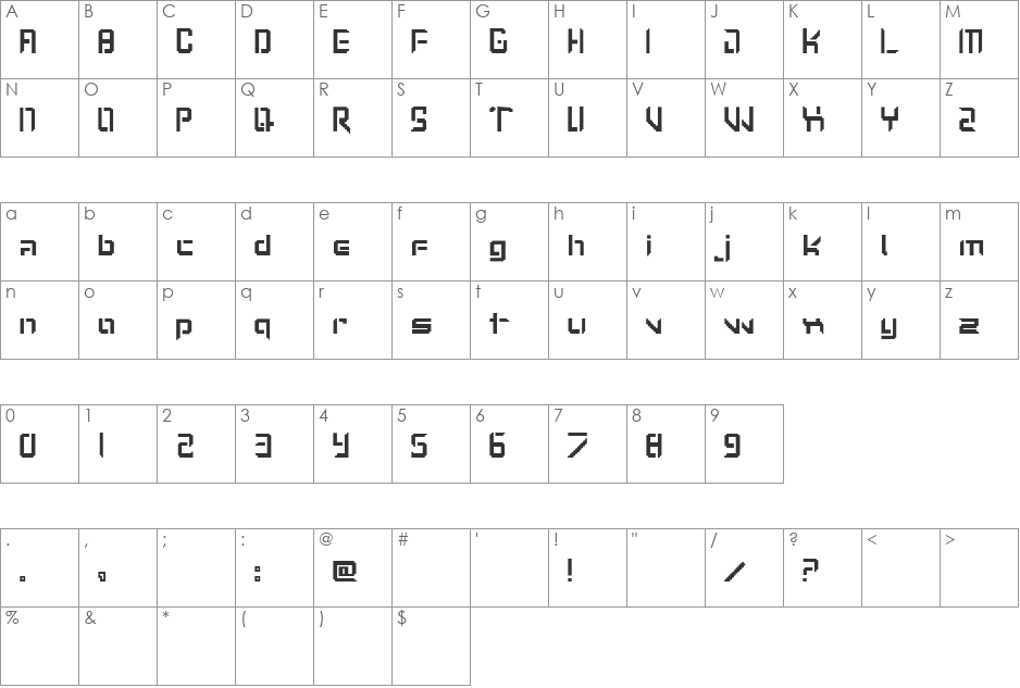 Lost passenger 5.0 font character map preview