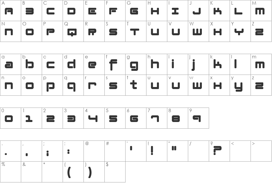 Lotusflower font character map preview