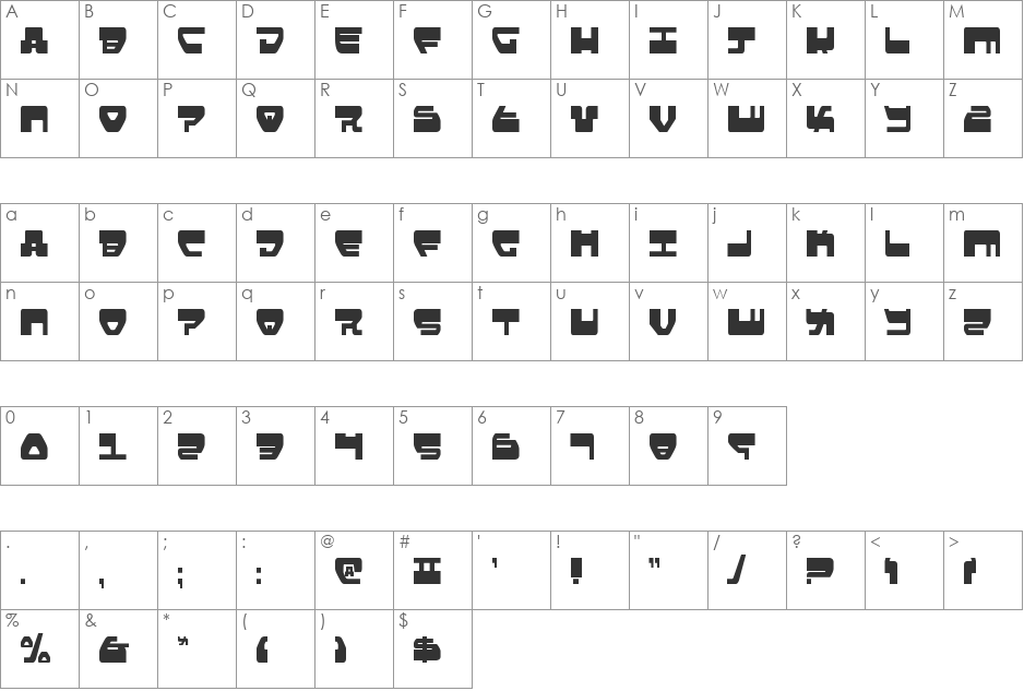 Loveladies Condensed font character map preview