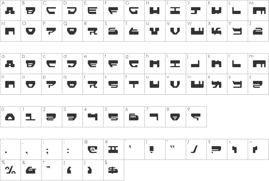 Loveladies Light font character map preview