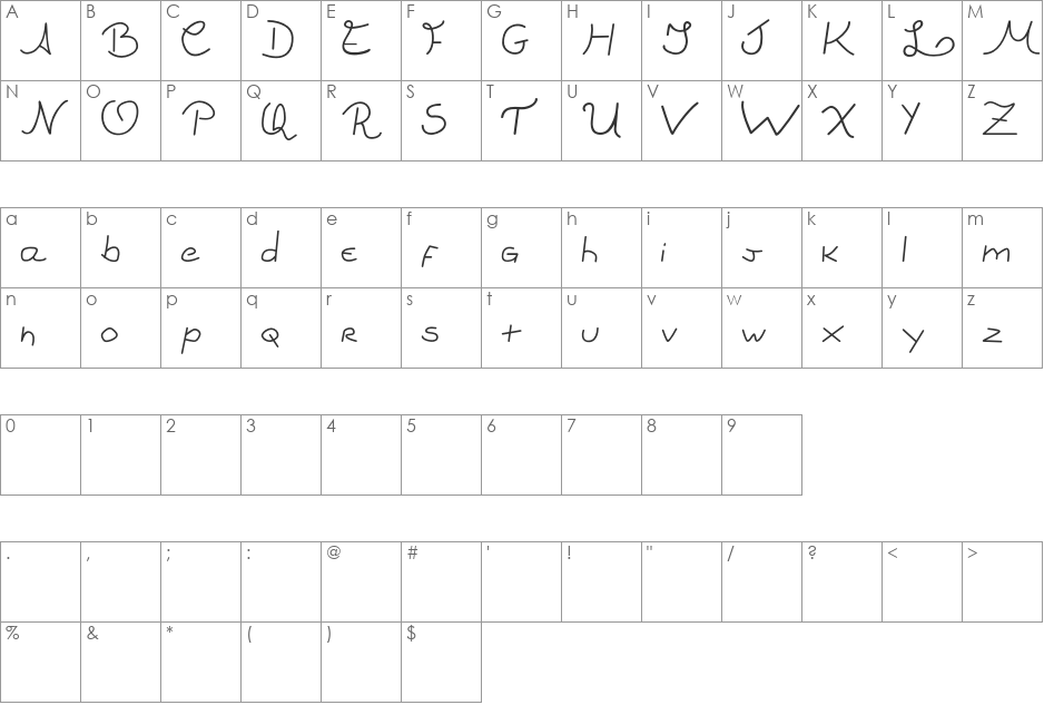 Ludi v1.0 font character map preview