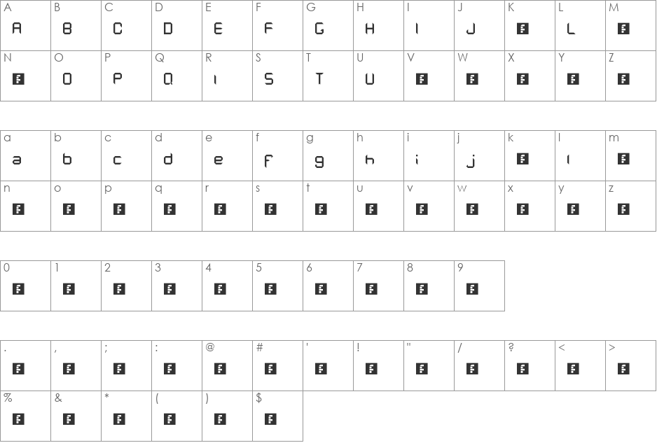 lugu font character map preview