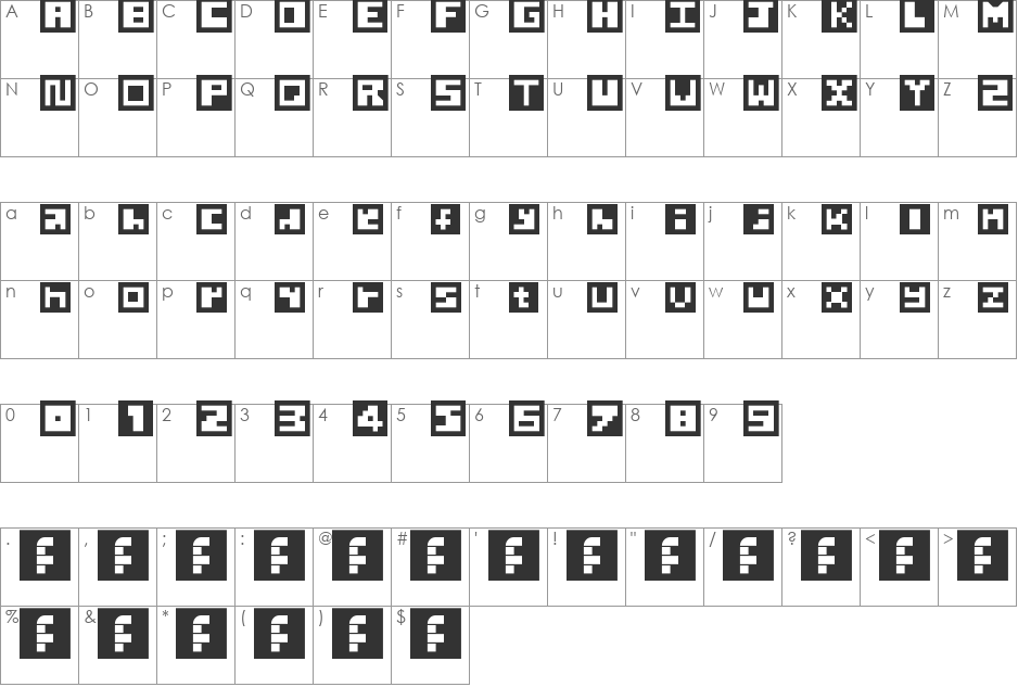 luqman font character map preview