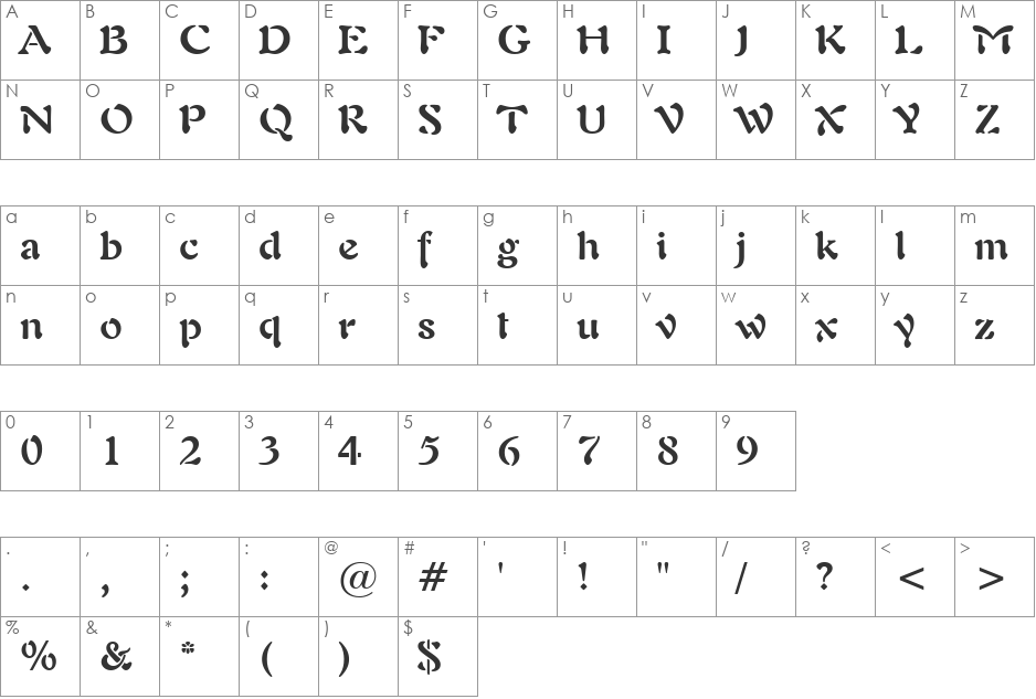 Lushlife font character map preview