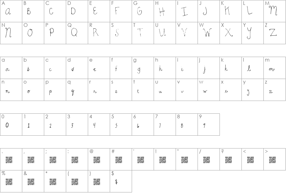MagicBeauty font character map preview