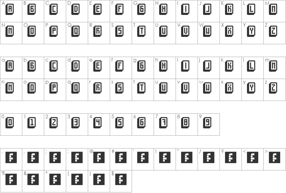 mahjong toy block font character map preview