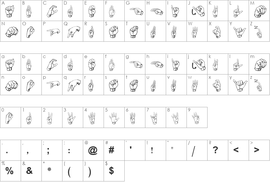 Manisi Ishariat Bidun font character map preview