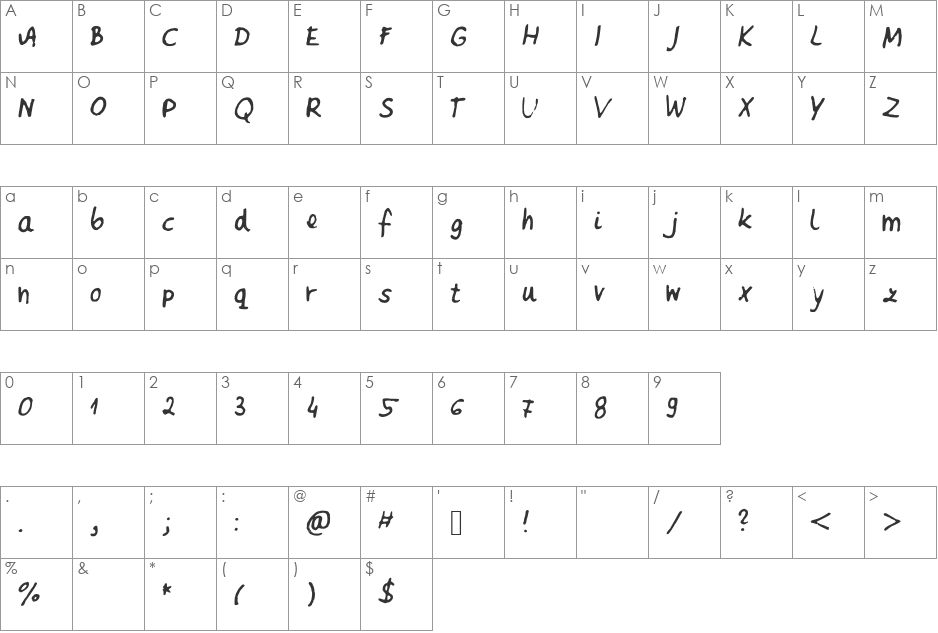 MartavanEck_Font font character map preview