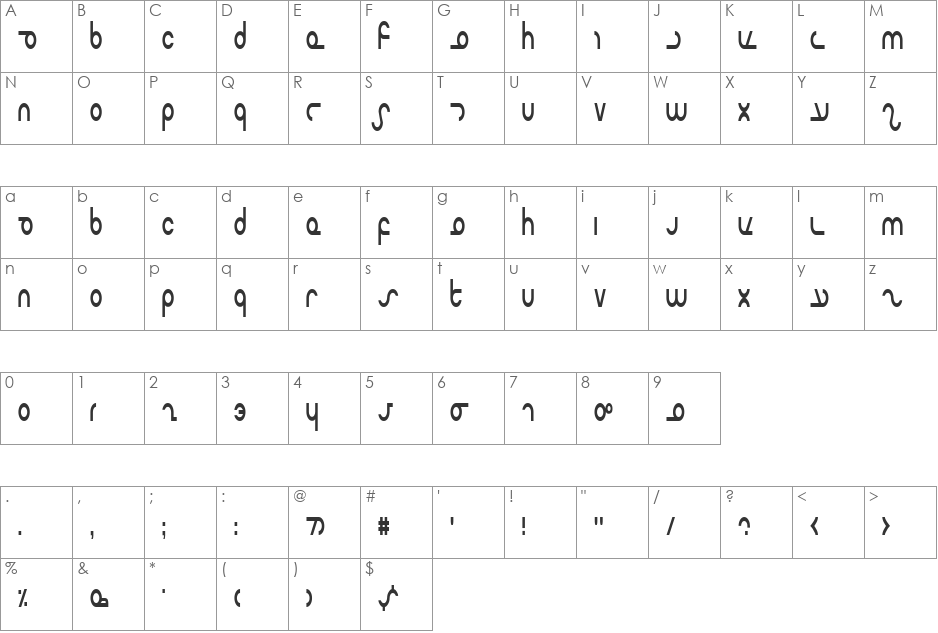 Masterdom Condensed font character map preview