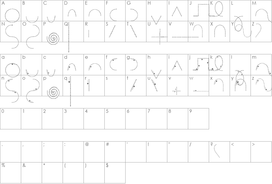 Maternellecolorgraphisme2 font character map preview