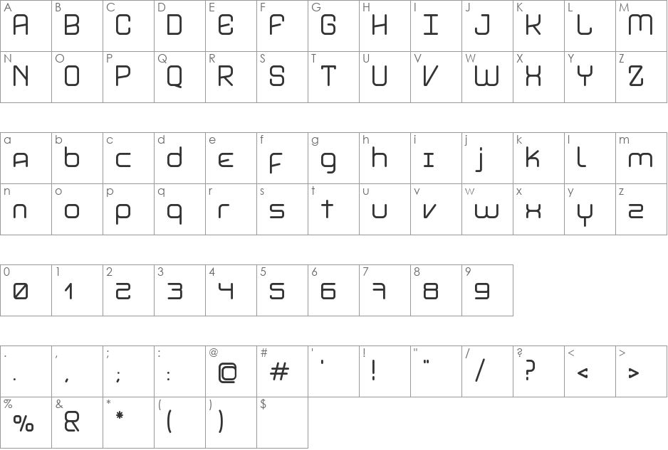 Aviddyn font character map preview