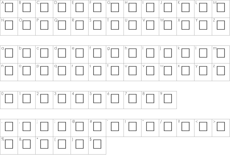 MCS Electron S_U round. font character map preview