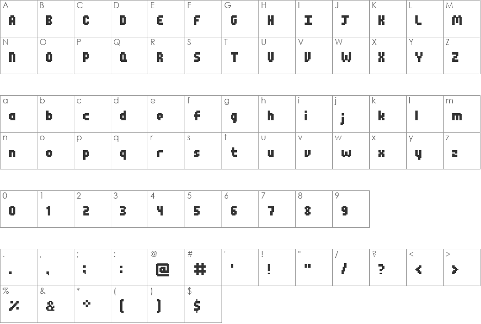 Awesome font character map preview