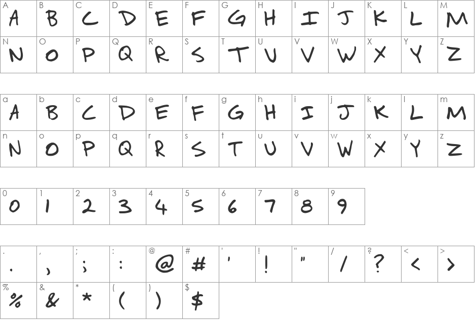 Awesome as f**k font character map preview