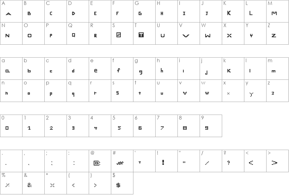 Awesomeness! font character map preview