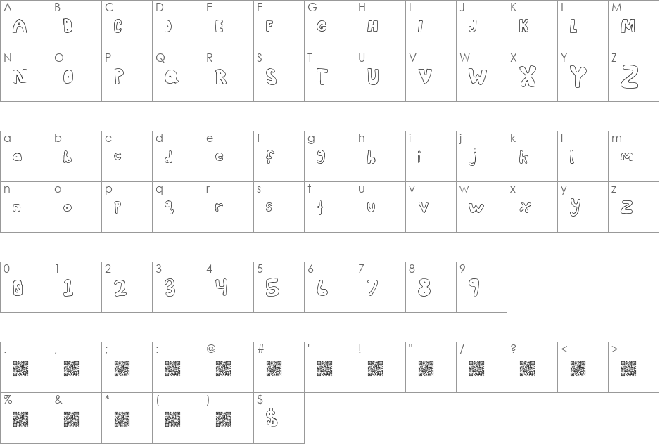 AwesomeStyle font character map preview