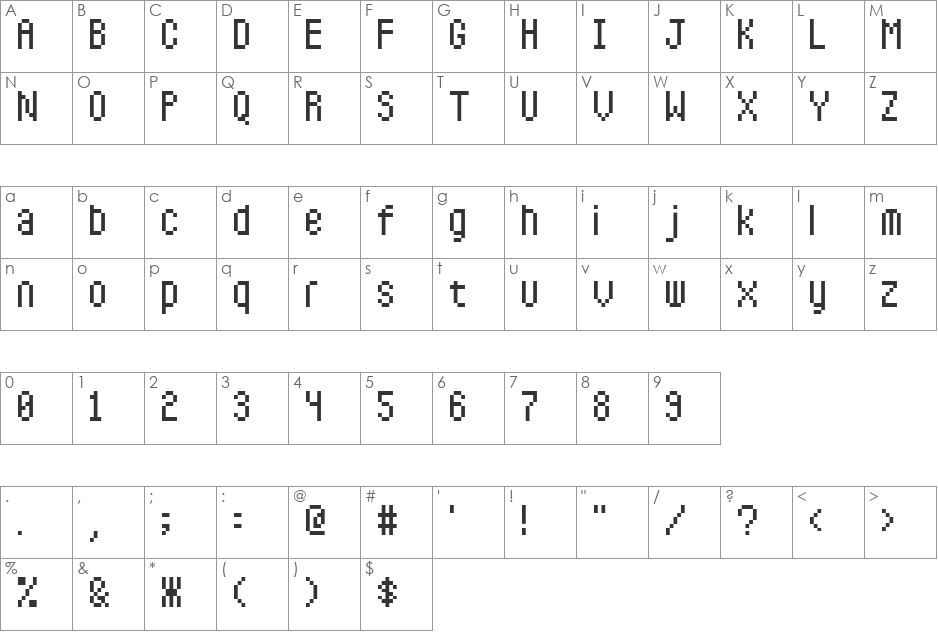 MD Thaitype A font character map preview