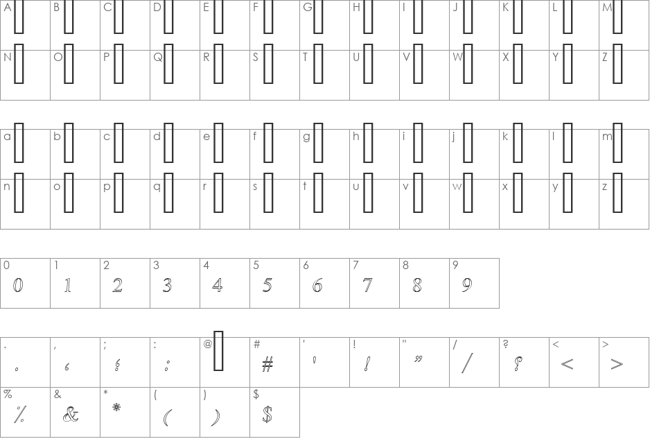 ayman23 font character map preview