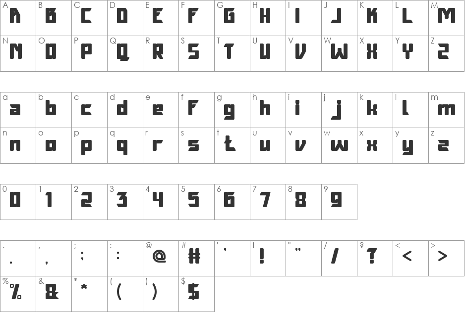 METAL KINGDOM font character map preview