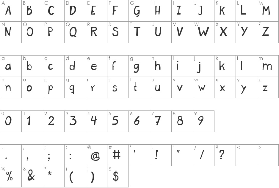micolas  font character map preview