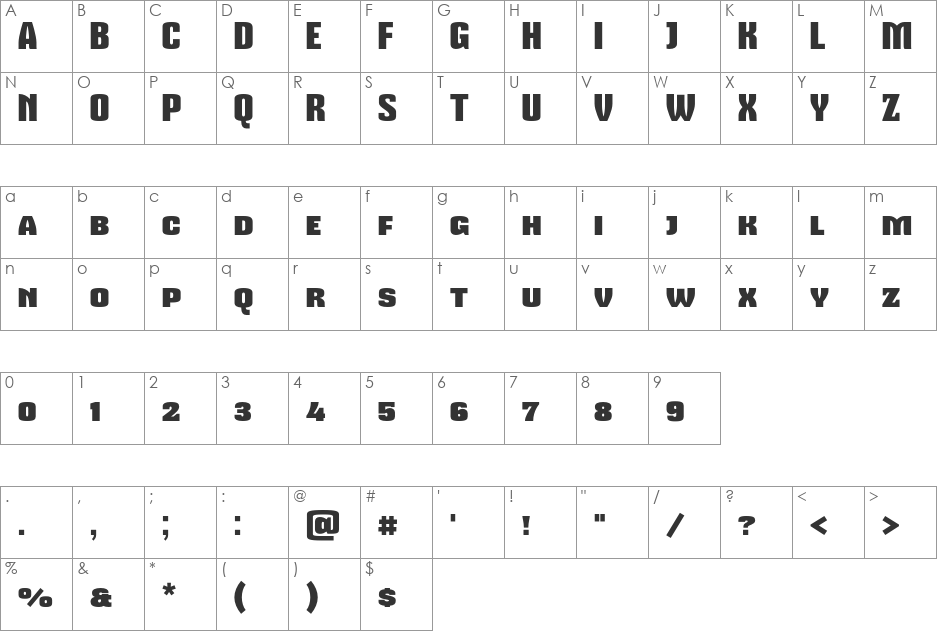 MikodacsPCS font character map preview