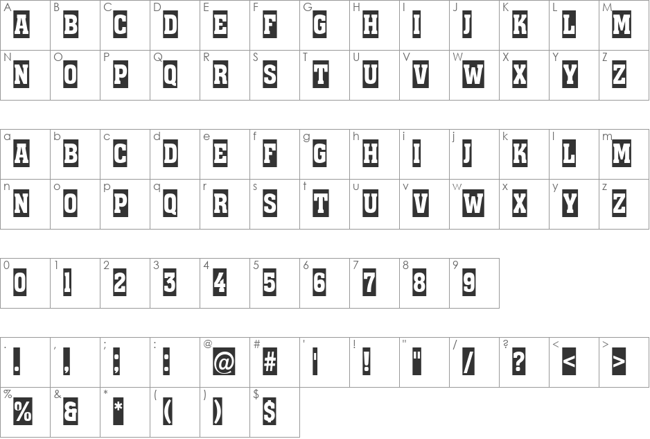 a_AssuanTitulCm font character map preview