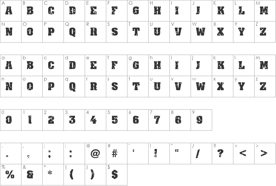 a_AssuanTitulStrDst font character map preview