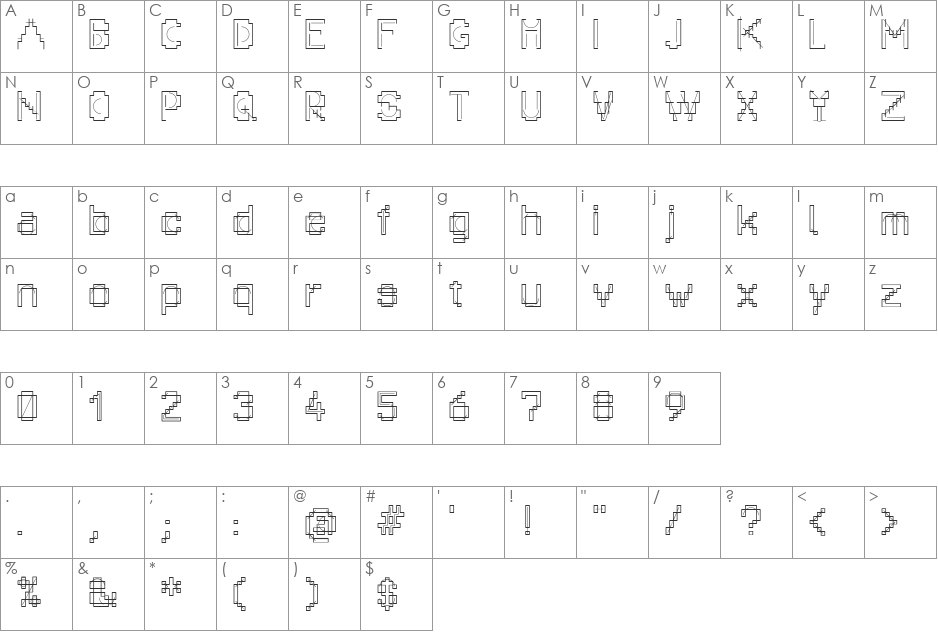 MKPixelProject font character map preview