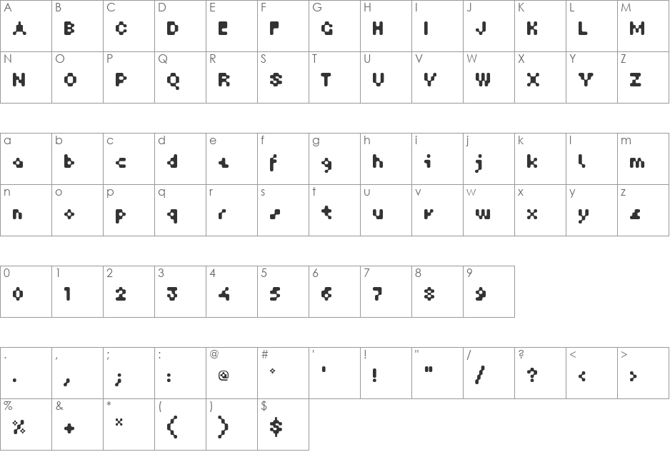 MoonbaseAlpha font character map preview