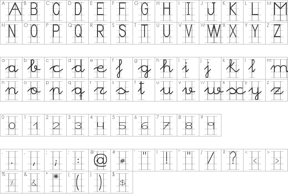 Morasoft7 font character map preview