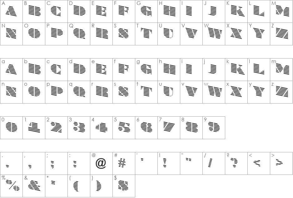 a_BraggaTitulMarDn font character map preview