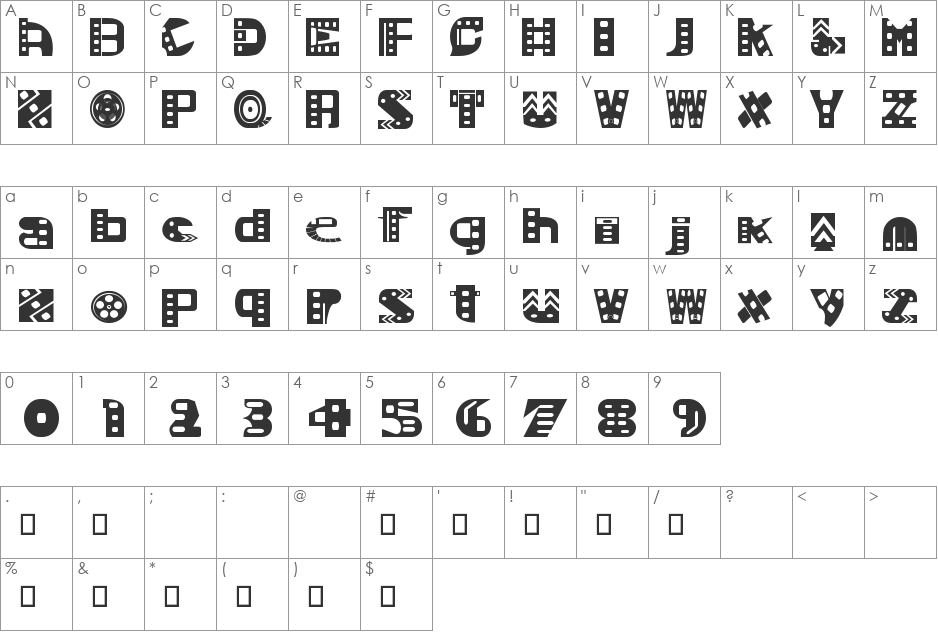 Movie SoundtracK font character map preview