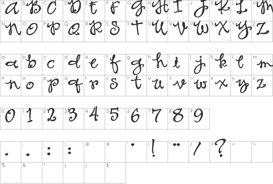 Ms to try a bon? font character map preview