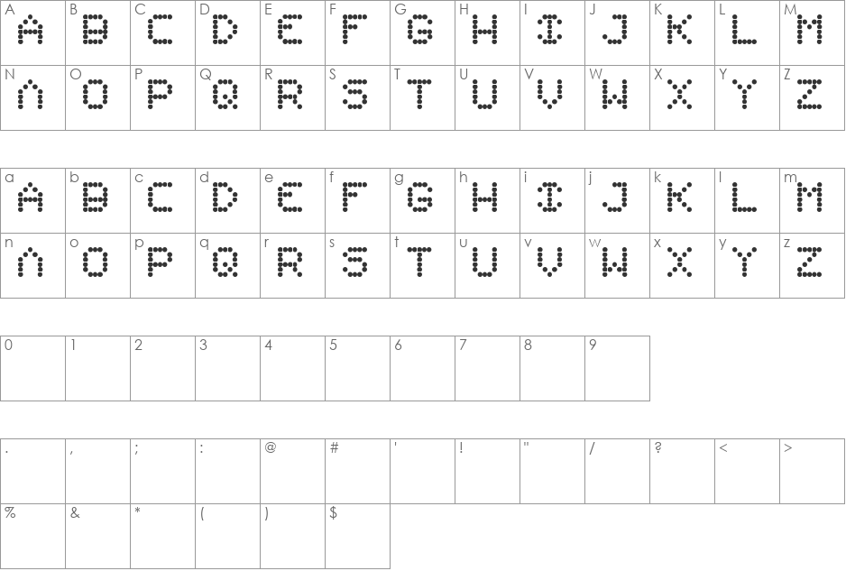 nano font character map preview
