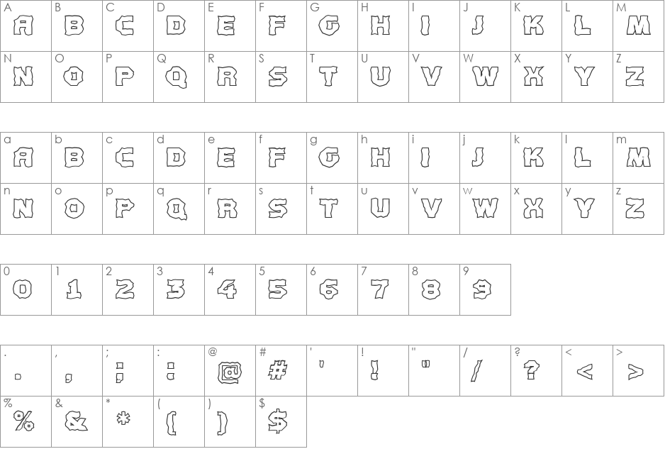 a_ConceptoTitulBrOtl font character map preview