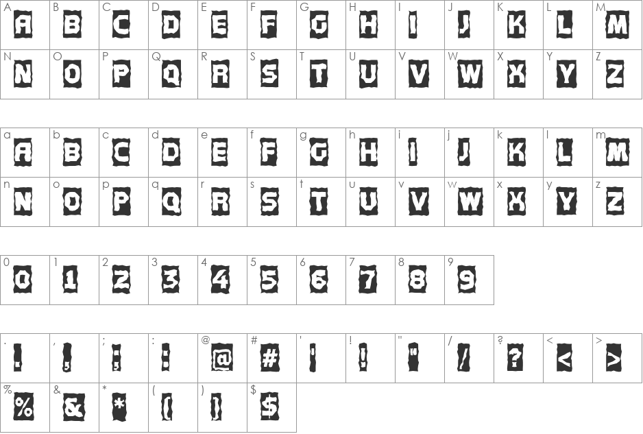 a_ConceptoTtlCmBr font character map preview