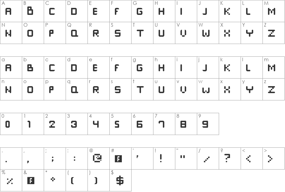 navigate font character map preview