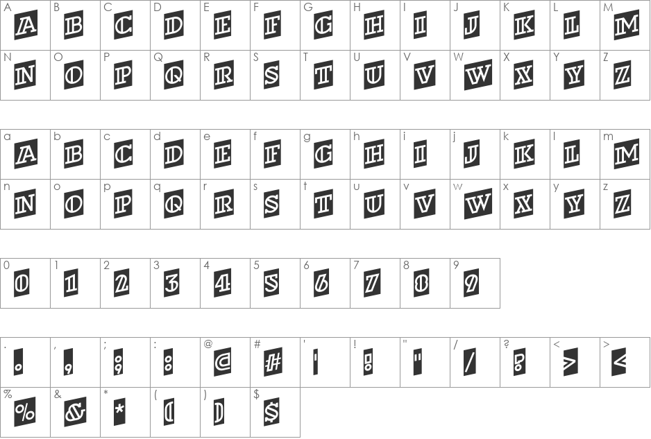 a_DexterDecorCmUp font character map preview
