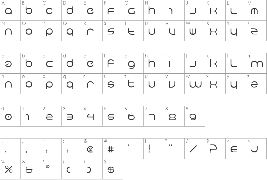 neo-geo font character map preview