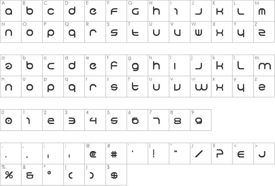 neo-geo bold font character map preview