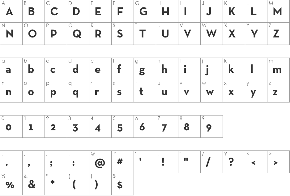 Neutra Text TF font character map preview